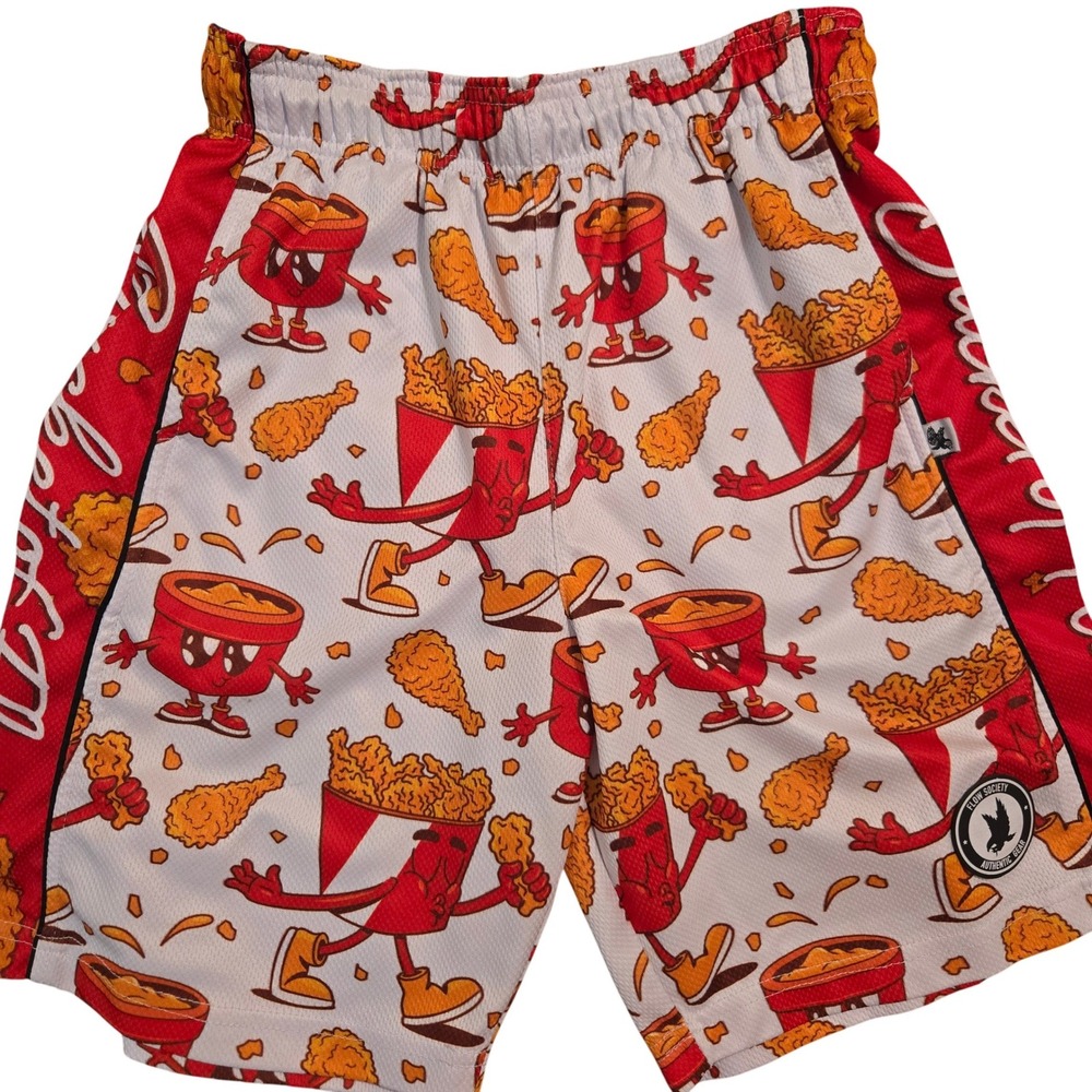 Flow Society Youth Y-L Athletic Shorts‎ Colorful Pattern Made in Pakistan